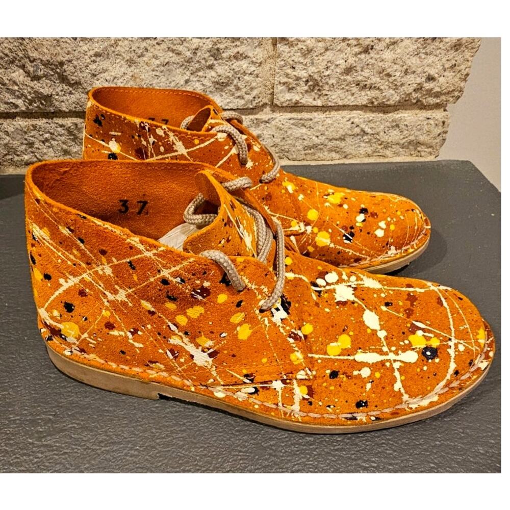 Mogambo Boots Handmade (Spain) Leather Desert Safari Chukka Sz 6.5 US NEW - Picture 3 of 8